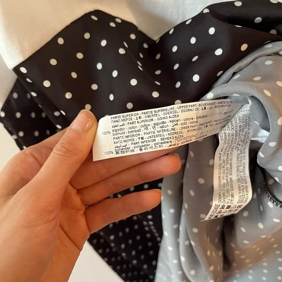 Zara Cotton+Satin Polkadot Dress - Picture 7 of 7